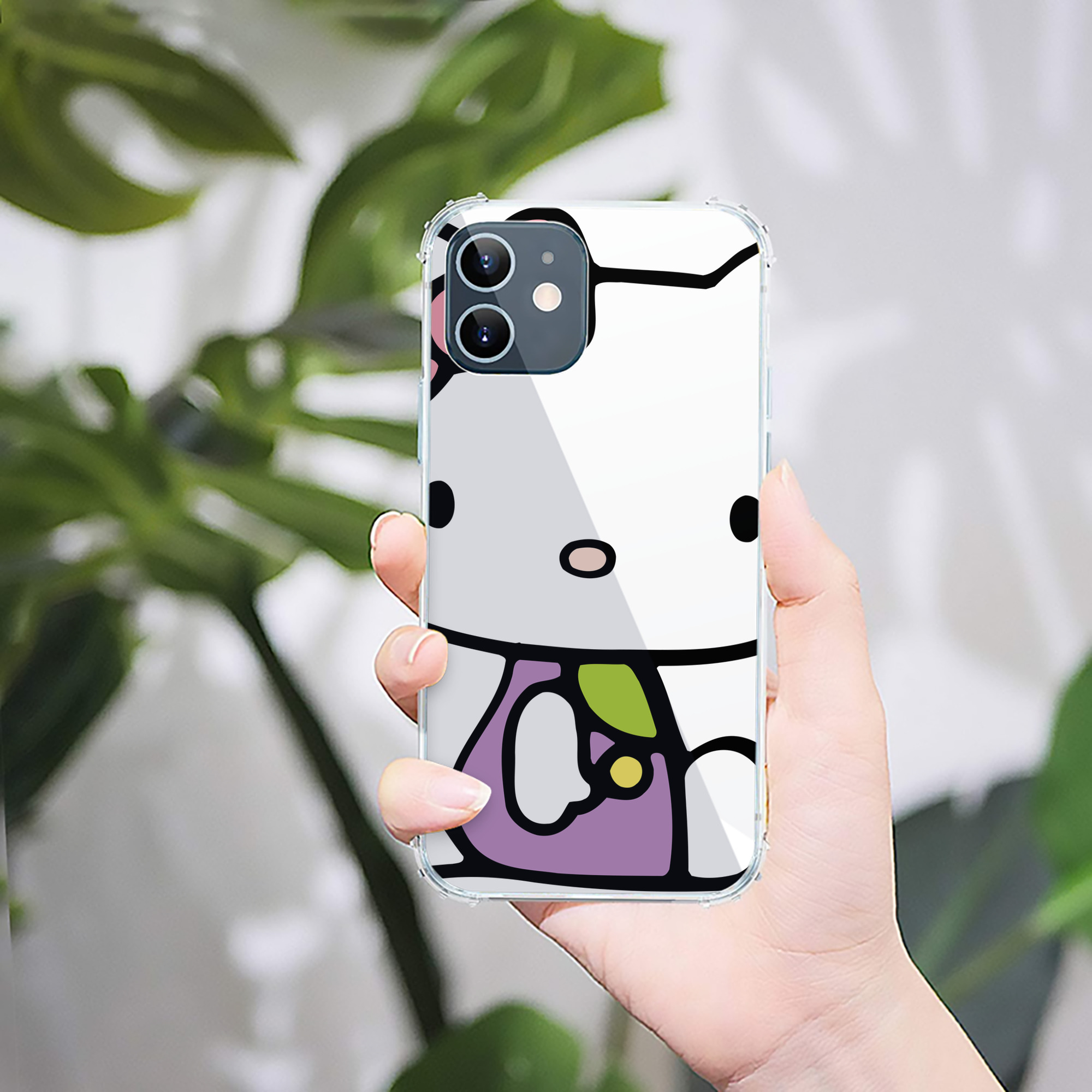 （画像用） Hello Kitty ハローキティ 【iPhone 12シリーズ対応】透明スマホケース（クリアソフトケース）